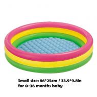 Treslin Inflatable Baby Bath Swim Tubs Newborn Thickening Children Cartoon Portable Bathtub Bucket Safety Swimming Pool@E1 (86x25cm)