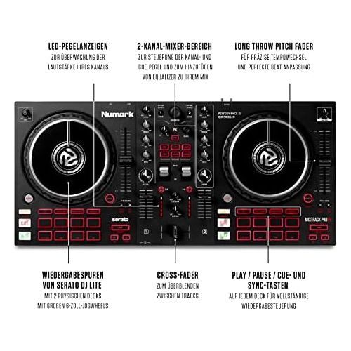  [아마존베스트]Numark DJ Complete Set - Mixtrack Pro FX 2 Deck DJ Controller for Serato + HF125 Professional Headphones