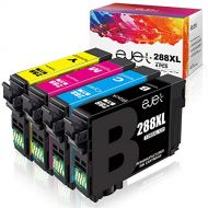 ejet Remanufactured Ink Cartridge Replacement for Epson 288 288XL Ink Cartridges for Expression Home XP-440 XP-330 XP-340 XP-430 XP-434 XP-446 Printer Tray(1 Black, 1 Cyan, 1 Magen