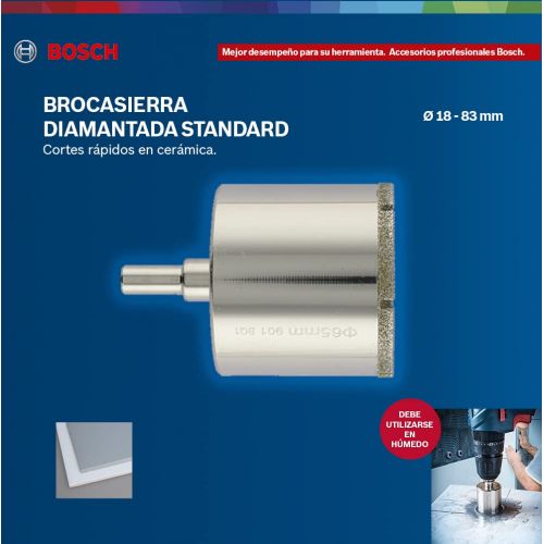  Bosch 2608550610 Diamond Drill Bit, 12mm x 35mm, Blue