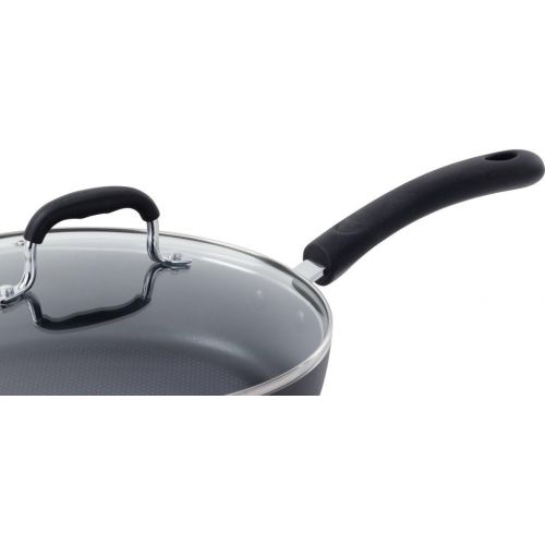  T-fal E93897 Dishwasher Safe Cookware Fry Pan with Lid, 10-Inch, Black
