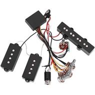 [아마존베스트]Alomejor Bass Wiring Pickup, E Bass Preamp Wiring Switch Pickup and Reinforced Line Musical Instrument Replacement