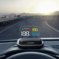 LEMSIR C800 C800 C800 Head HUD Car Windshield Display Multi-Color Screen Projector Vehicle, RPM, Speed Alarm,Time,Etc,OBD2 + GPS Dual System 100% Universal