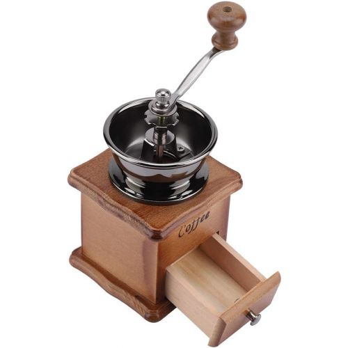  [아마존베스트]Acogedor Manual Coffee Grinder - Adjustable Burr Mill for Precision Brewing Portable Wooden Hand Coffee Grinder for Travel or Camping
