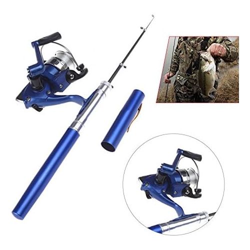  [아마존베스트]Lixada Fishing Rod Aluminium Pocket Pen Rod Fishing Mini Telescopic Fishing Rod Pole + Reel