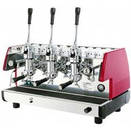 La Pavoni Bar T 3L-R Lever Espresso Coffee Machine with Chromed Brass Groups, Ruby Red, 22.5 Liter Boiler, Manual Boiler Water Charge Button, Manometer for the Boiler Pressure Cont