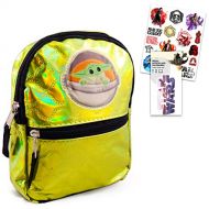 Baby Yoda Store Mandalorian Baby Yoda Mini Green Iridescent Backpack for Toddlers, Kids, Teens, Adults Premium 8 Accessories Bag Bundle with Baby Yoda Decal and Star Wars Stickers (The Child Bac