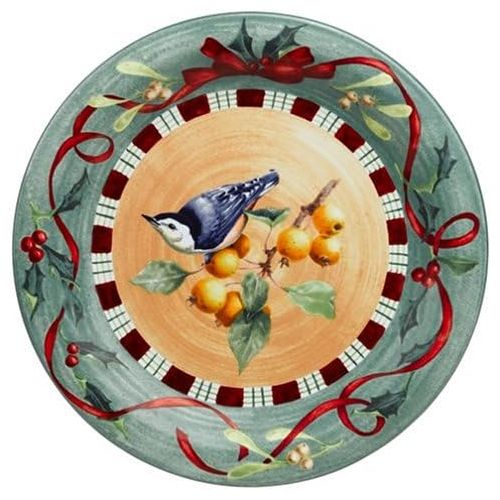 레녹스 Lenox Winter Greetings Everyday Stoneware Nuthatch Dinner Plate