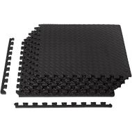 [아마존베스트]AmazonBasics Protective Mat Puzzle Set / Underlay Mat, 6 Puzzle Mats, Each 61 x 61 cm / Total 2.2 m², Black
