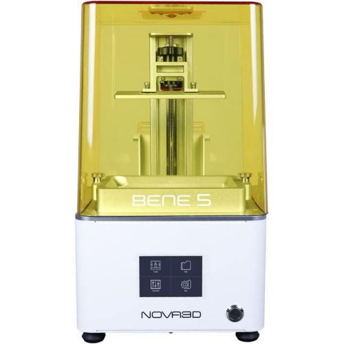  NOVA3D Bene4 Mono LCD 3D Printer 6.08 Screen Free of Leveling, 130x80x150mm Print Size 2X Print Speed Improved with 4.3 Smart Touch Screen & 3rd Gen Crystal Light Source, Support t