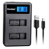 Kastar LCD Dual Slim Charger for GoPro HERO5, Hero 5 Black, Gopro5 and GoPro AHDBT-501, AHBBP-501 Sport Camera (Compatible with Firmware v01.57, v01.55 and Future Update)