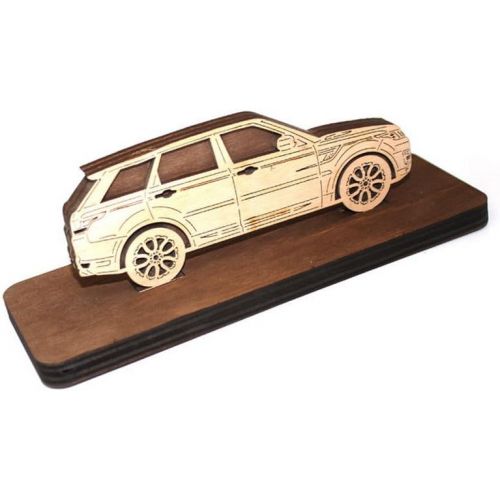  WoodArt Car Wood Figurine for Range Rover Sport II 2013 Plywood Sideview Statuette