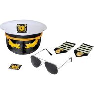 Dress Up America Captain Costume Set - Yacht Captain Accessory Kit - Boat Captain Set for Kids and Adults