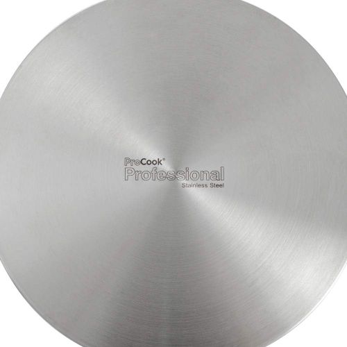  ProCook Professional Stainless Steel - niedriger Bratentopf - mit Deckel - Induktion - 24 cm - Schmortopf - CoolTouch Griffe - Edelstahl Topf - induktionsgeeignet -