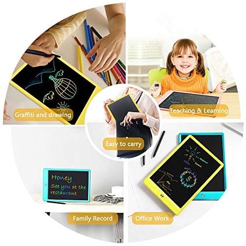  [아마존베스트]Flovesky A/N Colourful Writing Board LCD Children 15 Inch Digital Drawing Board with Anti-Clearance Function, Optimal Paper Replacement, Educational Toy Gift for 3 4 5 6 9 Years Boys Girls