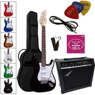 [아마존베스트]MSA Electric Guitar  Choice of Colours  Electric Guitar  Set with 45 Watt Amplifier  Bag  Band  Strings  3 x PIK  GW25 (Electric Guitar Blue)