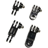 Williamcr 3-Way Adjust Straight Joints Mount Extension Pivot Arm Adapter Set,Long and Short Same/Vertical Direction for Gopro Hero/SJCAM/DJI Osmo Action