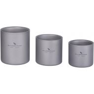 Boundless Voyage Double Walled Titanium Cup Insulated Mug Anti-scalding Outdoor Camping Tableware 120ml 180ml 300ml 450ml (3 PCS (120+180+300ml))