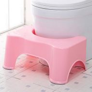 DULPLAY Stackable Toilet Stool, Squat aid Stool Anti Constipation Portable for Potty Assistance for Boys and Girls-Pink 39x22.5x17cm(15x9x7inch)