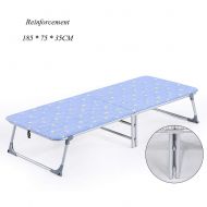 ZLMI Simple Home Folding Bed Double Middle Foot Reinforcement Safety Single Bed Office Portable Lunch Break Folding Bed,Enhancedversion,1857535CM