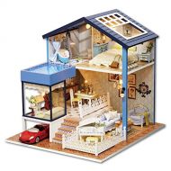 Rylai DIY Miniature Dollhouse Kit with Music Box 3D Puzzle Challenge for Adult Seattle House