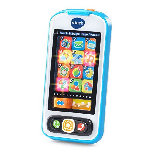 브이텍 [아마존베스트]VTech Touch and Swipe Baby Phone, Blue