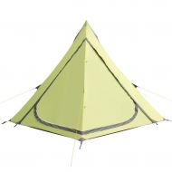 Tent Family Camping A-Type Pyramid Quality Outdoor Camping 3-4 People Family Thickening Rain Four Seasons Camping Indian (Color : Green, Size : 330350220cm)