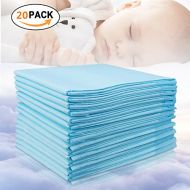 Youbaby Baby Disposable Changing Pad, 20Pack Soft Waterproof Mat, Portable Diaper Changing Table & Mat, Leak-Proof Breathable Underpads Mattress Play Pad Sheet Protector(13 18)