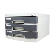 ZCCWJG File Cabinet, Plastic Storage Cabinet, Desk Storage Box, Lockable Data Cabinet, 3 Layers, 30.2 39.5 21.8CM