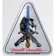 Powell Peralta Skateboard Sticker - Skull & Sword - Official Reissue Old School