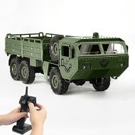 WQ RC Cars, Remote Control Army Car with Transport Function 6WD Off-Road Truck All Terrains Electric Toy Waterproof RC Toy for Adult Boys Girls