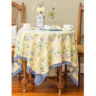 April Cornell Prairie Crochet 60 x 90 Inch Rectangle 100% Cotton Tablecloth - Seats 6-8