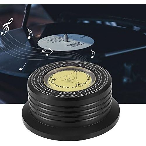  [아마존베스트]Zunate Plate clamp, plate stabiliser plate weight with 50/60Hz high precision spirit level for LP record player audio record stabiliser, maintain stability and improve acoustic quality.