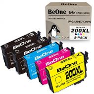 BeOne Remanufactured Ink Cartridge Replacement for Epson 200 XL 200XL T200 T200XL 5-Pack to Use with Workforce WF-2540 WF-2530 WF-2520 Expression Home XP-200 XP-410 XP-310 XP-400 X