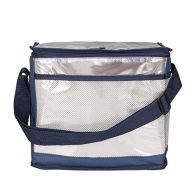 Teerwere Picnic Basket Portable Large Insulation Bag Outdoor Picnic Portable Lunch Bag Student Insulation Lunch Bag Picnic Baskets with lid (Color : Navy, Size : L)