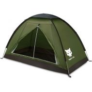 Night Cat Backpacking Tent for One 1 to 2 Persons Lightweight Waterproof Camping Hiking Tent for Adults Kids Scouts Easy Setup Single Layer 2.2x1.2m