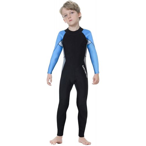 Luwint Kids Wetsuit for Boys Girls, 2.5MM Full Wet Suit Long Sleeve Diving Suits for Swimming Surf Kayaking Paddle Boarding
