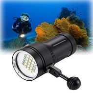 Cozyel 25000 Lumen CREE 15x XM-L2+6X Red+6X UV LED Professional Diving Flashlight, Bright LED Submarine Light Scuba Safety Lights Waterproof Underwater 100M Torch for Outdoor Under