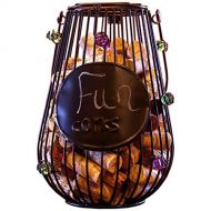 Home-X - Hanging Lantern Style Wine Cork Holder, Perfect Addition to Any Wine Connoisseurs Patio or Kitchen Decor Collection, Holds About 50 Corks