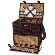 Picnic & Beyond The Classique Carrier Deluxe Picnic Basket with Service for 4