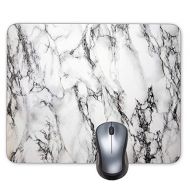 Tecmac tecmac White Marble Background Mouse Pad Mat, Professional Gaming Pad, Personalized Durable Non-Slip Computer Desk Stationery Accessories Pads for Gift