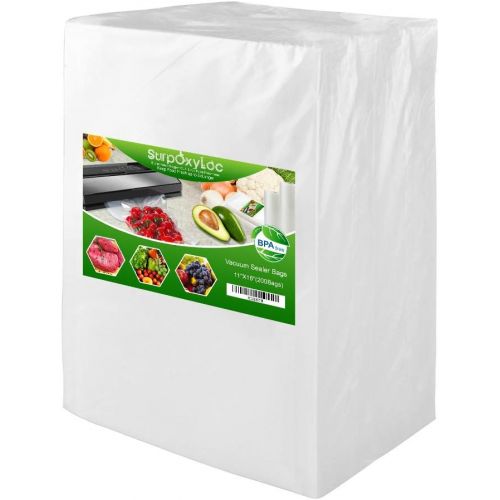  SurpOxyLoc Premium!! 200 Gallon Size11x16Vacuum Freezer Sealer Bags for Food Saver, Seal a Meal Vac Sealers, BPA Free, Heavy Duty Commercial Grade, Sous Vide Vaccume Safe, Upgrade Design Pre-