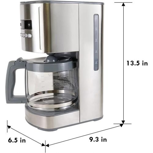  [아마존베스트]Kenmore 40706 12-Cup Programmable Aroma Control Coffee Maker in Stainless Steel