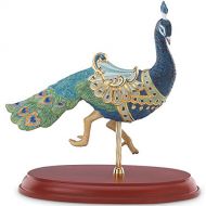 Lenox Peacock Carousel Figurine on Wooden Base