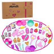 Disney Junior Minnie Mouse Bow Tique Bowtastic Kitchen Accessory Set, Over Fifty Piece Play Food and Utensils, Frustration Free Packaging, by Just Play