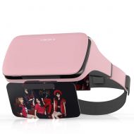 GFH VR 3D Video Glasses- Universal Virtual Reality Goggles-Mobile Phone Screen Amplifier (Pink)