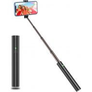 [아마존베스트]Vproof Selfie Stick Bluetooth, Lightweight Aluminum All in One Extendable Selfie Sticks Compact Design, Compatible with iPhone 11 Pro Max 11 Pro 11 XS Max, Galaxy S20, More