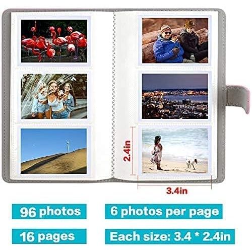  SAIKA Case Compatible with Fujifilm Instax Mini 11 Instant Camera + 96 Pockets Wallet Photo Album, Compatible for Fujifilm Instax Mini 11 / 7S / 8/8+ / 9/25 / 26/90 / 70 / 50s Instant Ca