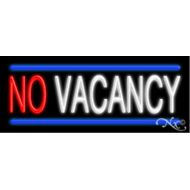 Light Master 13x32x3 inches No Vacancy NEON Advertising Window Sign