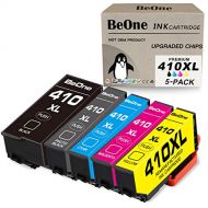 BeOne Remanufactured Ink Cartridge Replacement for Epson 410 XL 410XL T410 T410XL 5-Pack Use for Expression XP-630 XP-7100 XP-640 XP-830 XP-530 XP-635 XP630 (Black Cyan Magenta Yel